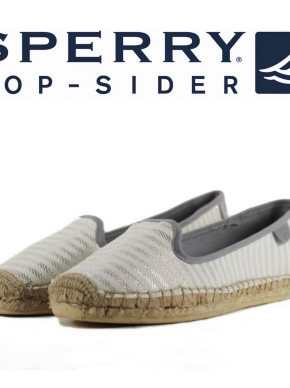 Sperry Women's Metallic Espadrille Slip-On Flats